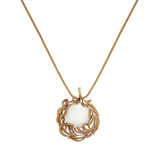 CO2907 PEARL Колье/Брошь Piuma di Fenice Fiore di Firenze
