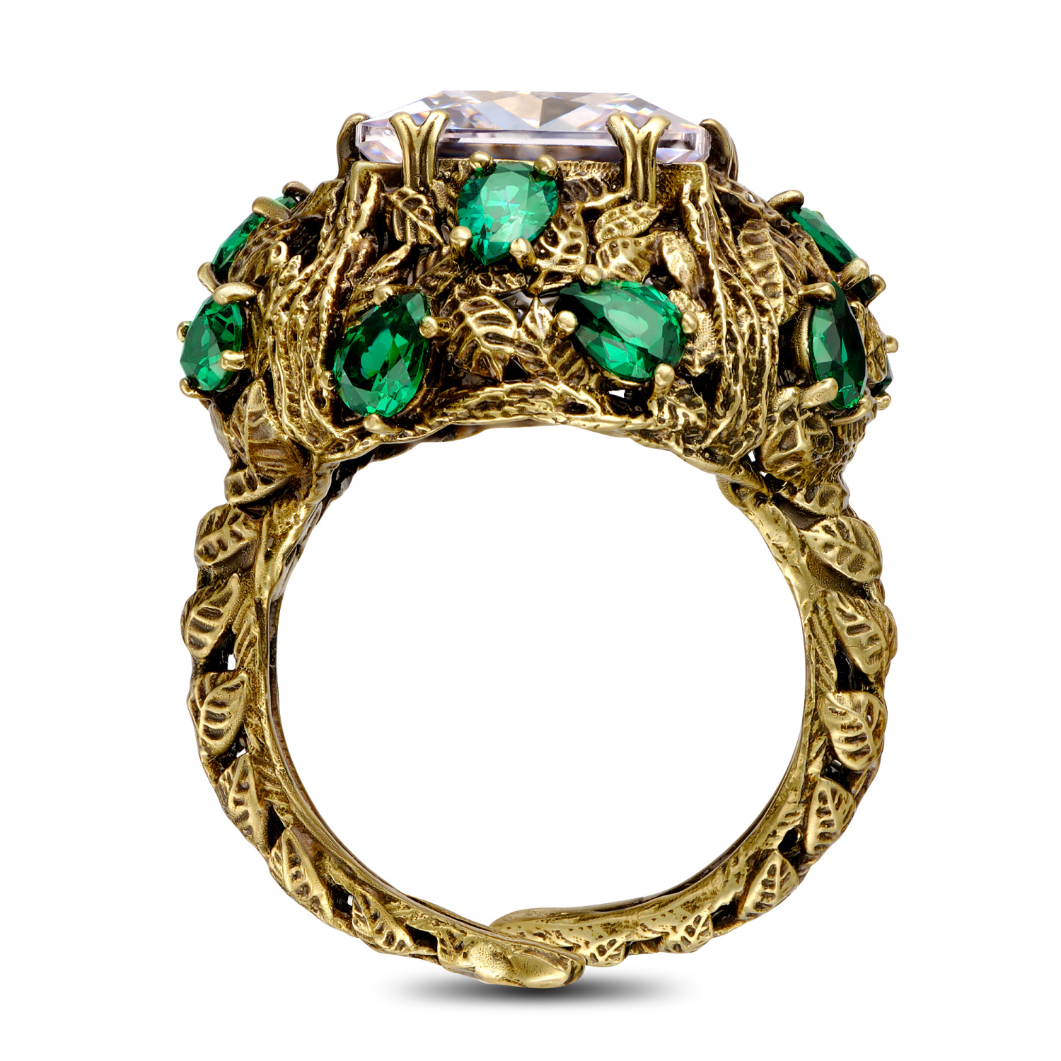 AN7701 CRYSTAL Кольцо ALLORO Fiore di Firenze
