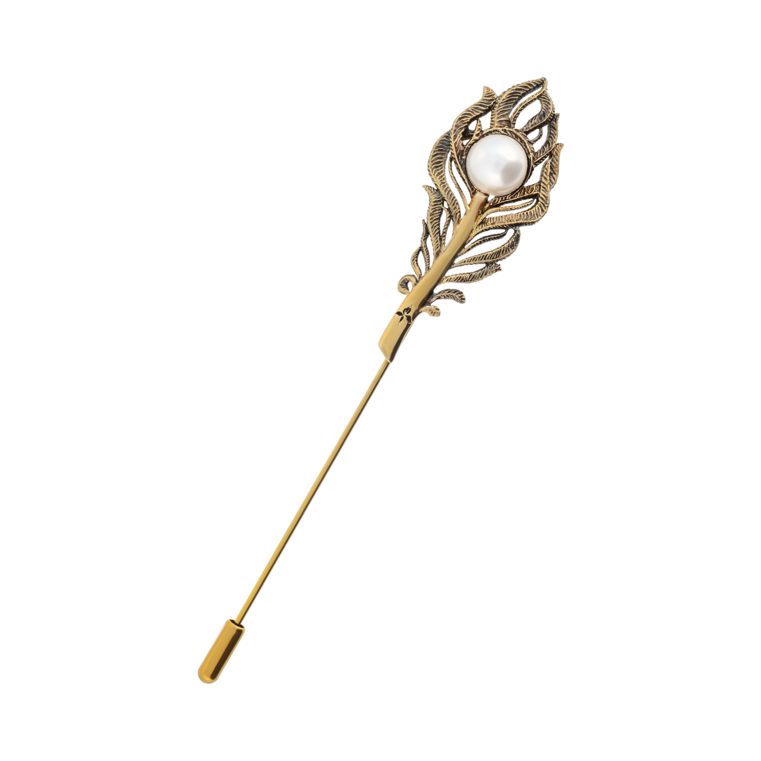 SP2907 PEARL Брошь Перо с жемчугом Fiore di Firenze