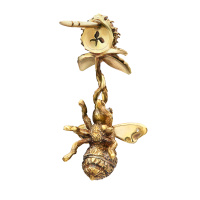 OR2104 CRYSTAL Серьги пусеты Bumblebee sul trifoglio Fiore di Firenze