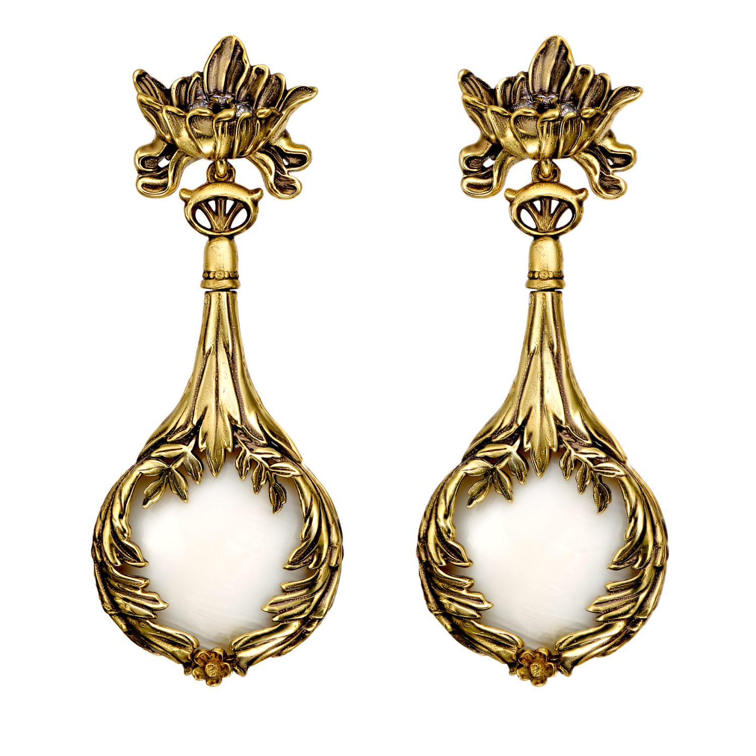 OR4457 MADREPERLA Серьги LATTE D'ORO Fiore di Firenze