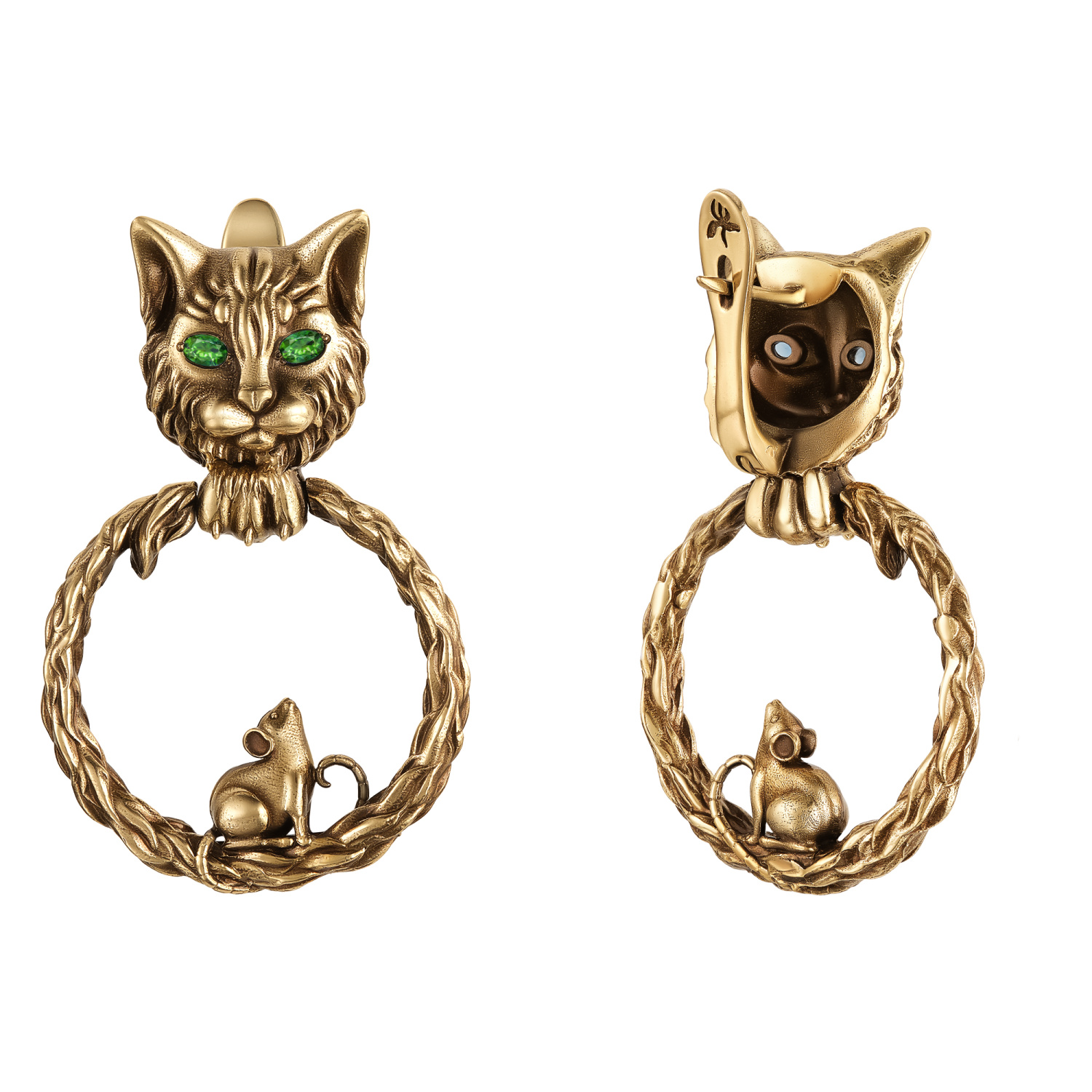 OR3201 Серьги GATTO E TOPO Fiore di Firenze