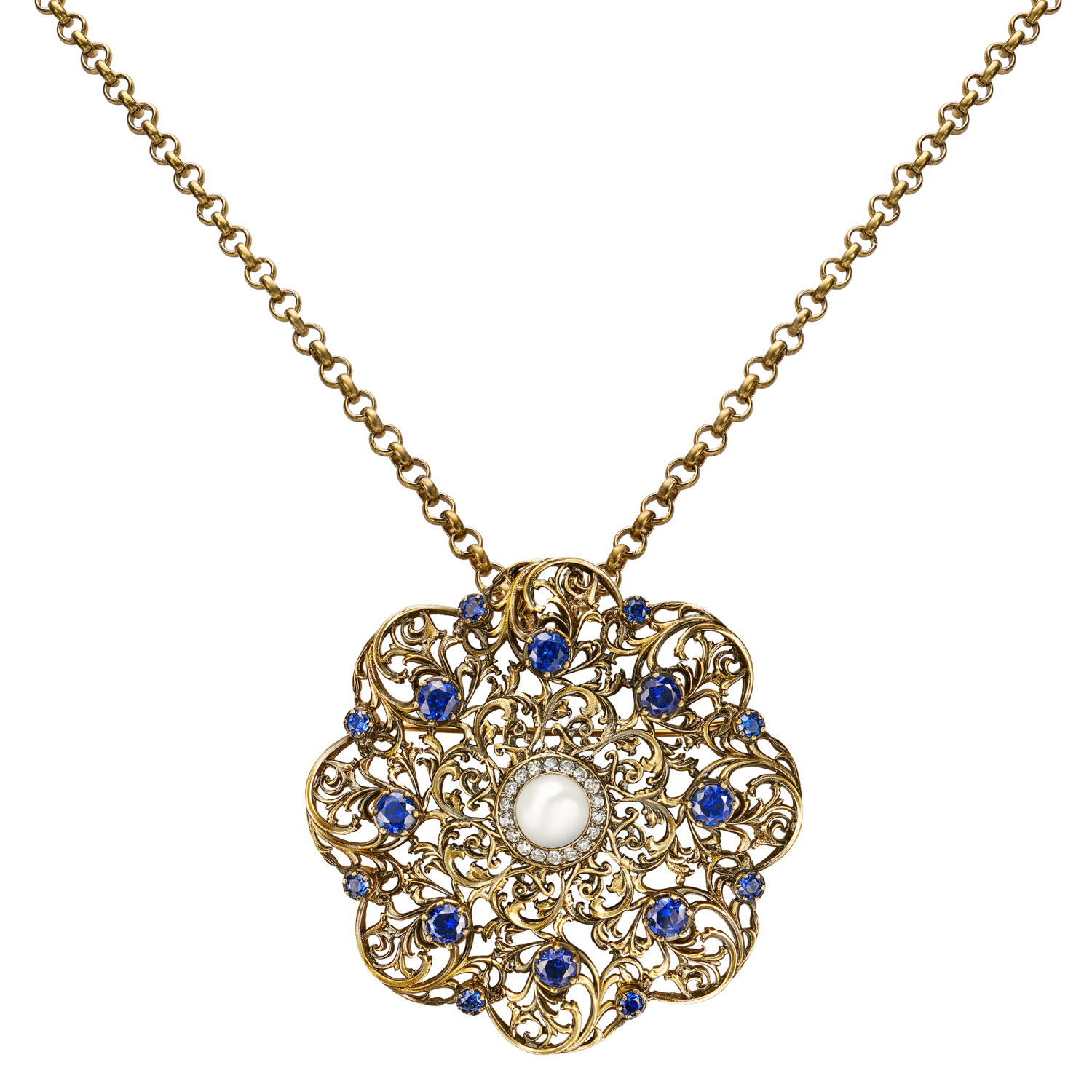 SP1850 TANZANITE Сотуар/Брошь ORNATO Fiore di Firenze