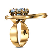 AN5029 CRYSTAL Кольцо GRANDE ORBITALE Fiore di Firenze