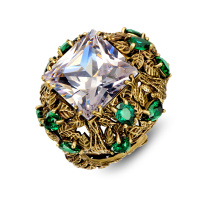 AN7701 CRYSTAL Кольцо ALLORO Fiore di Firenze