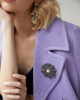 SP1850 TANZANITE Сотуар/Брошь ORNATO Fiore di Firenze