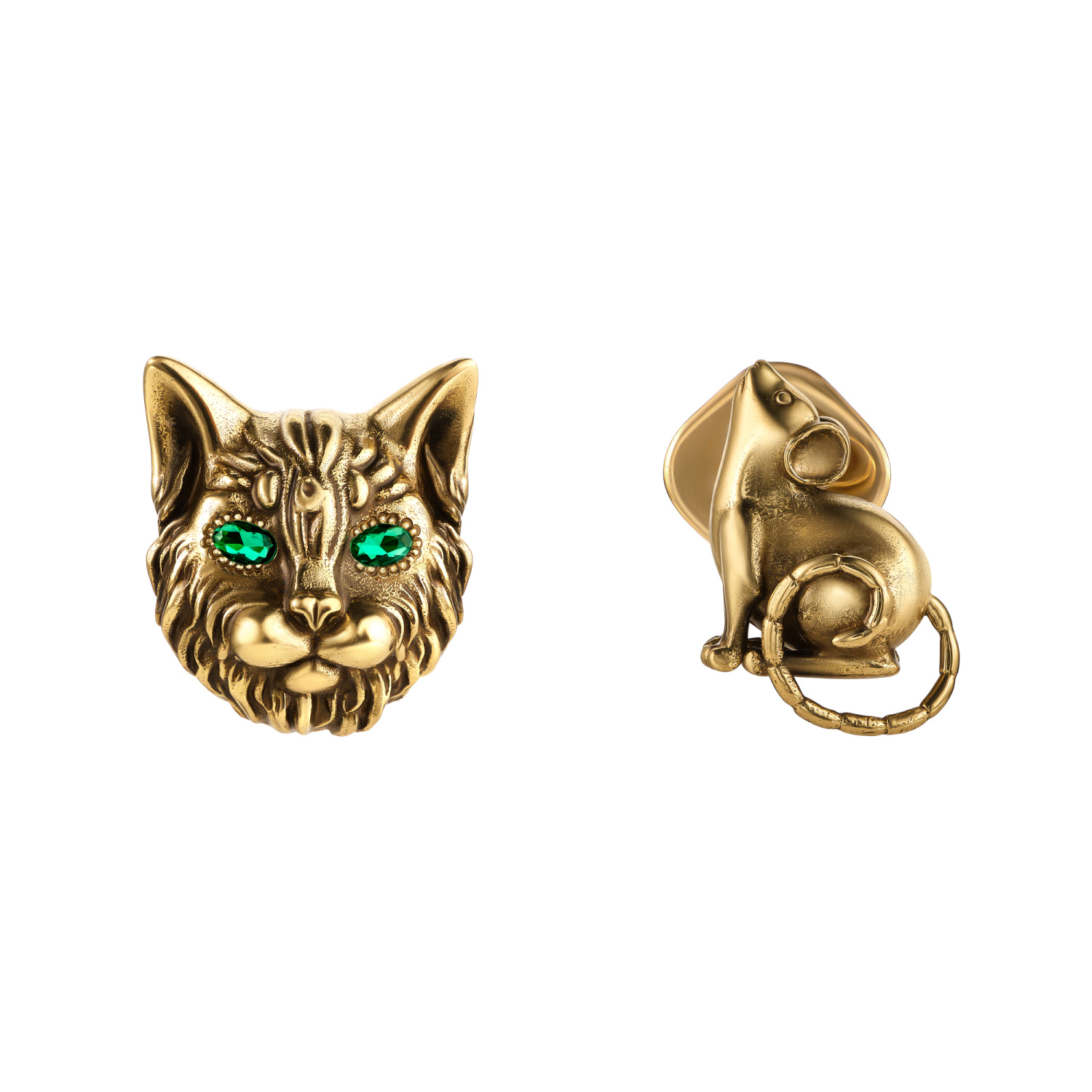 OR3202 Серьги пусеты GATTO E TOPO Fiore di Firenze