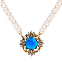 SP1854 PERLA BLU Брошь/Колье ORDINE FIORENTINO Fiore di Firenze