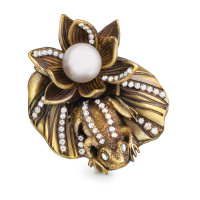 AN1702 PEARL Кольцо Rana di loto Fiore di Firenze