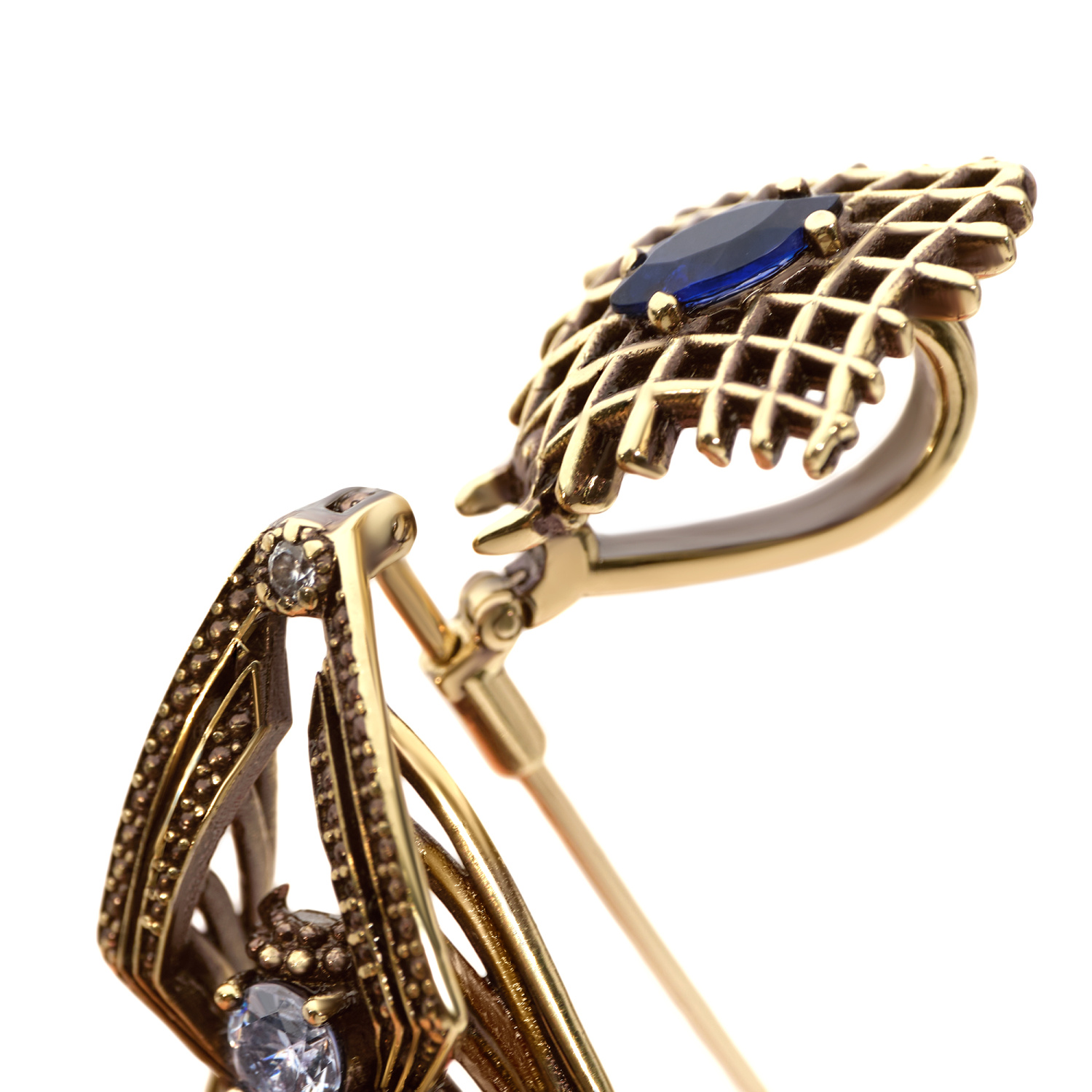 SP310721 TANZANITE Брошь/Колье RAGNO ART DECO Fiore di Firenze