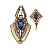 SP310721 TANZANITE Брошь/Колье RAGNO ART DECO Fiore di Firenze
