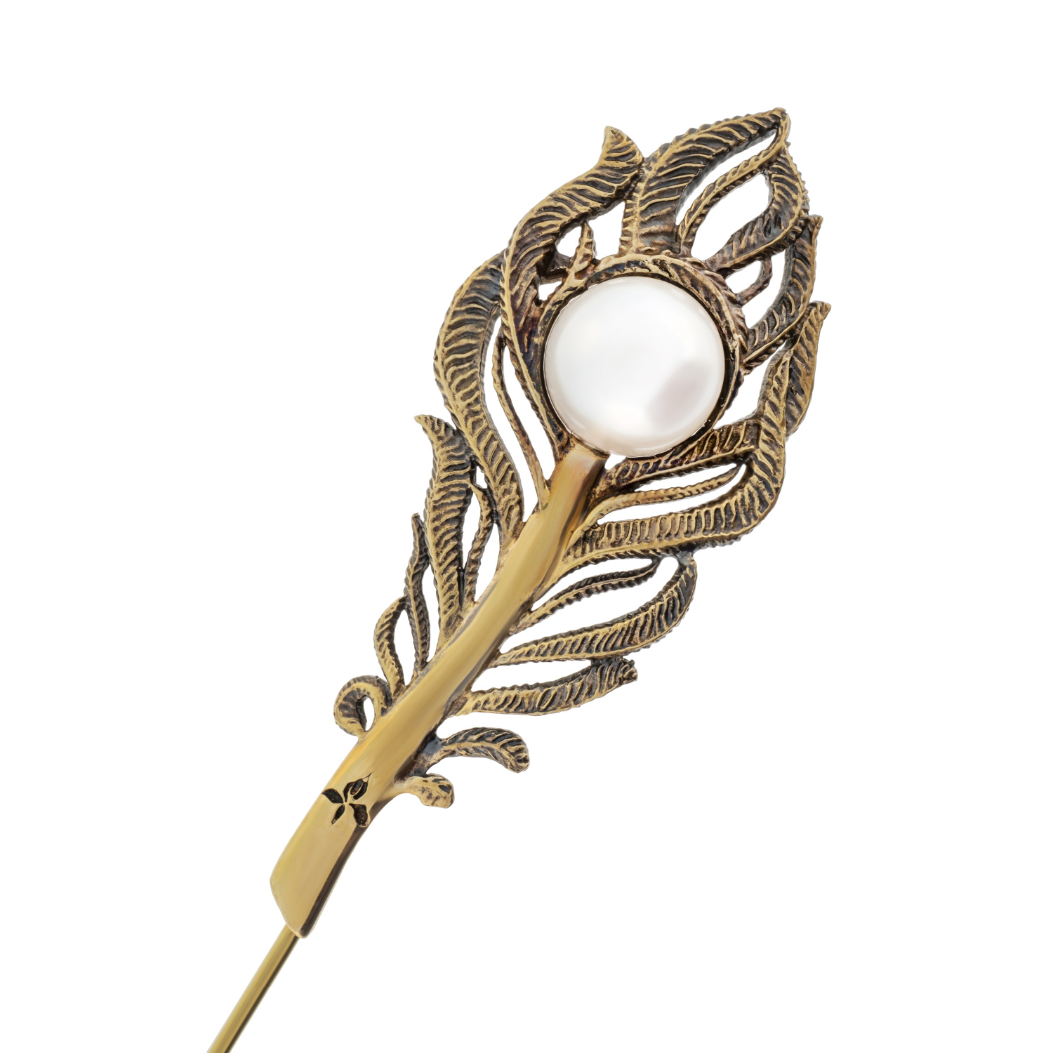 SP2907 PEARL Брошь Перо с жемчугом Fiore di Firenze