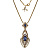 SP310721 TANZANITE Колье/Брошь RAGNO ART DECO Fiore di Firenze