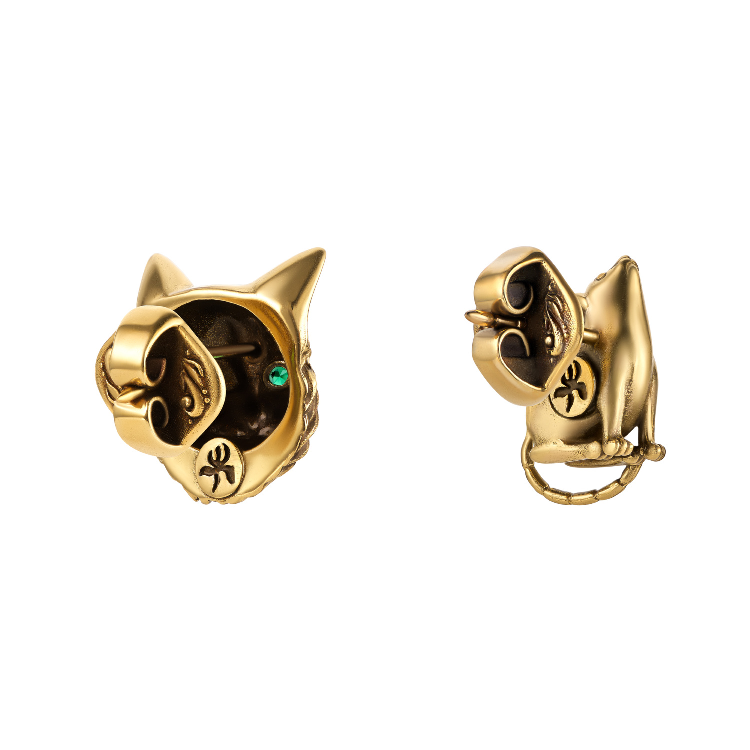 OR3202 Серьги пусеты GATTO E TOPO Fiore di Firenze