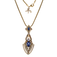 SP310721 TANZANITE Брошь/Колье RAGNO ART DECO Fiore di Firenze