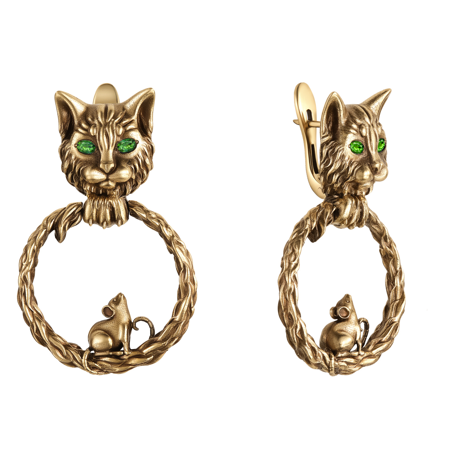 OR3201 Серьги GATTO E TOPO Fiore di Firenze